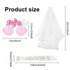 FUNCYboo Bride to Be Set, 3 Pcs Bride Veil Sash