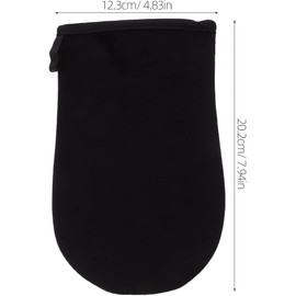 Abaodam Guante Aplicador de Autobronceador de Material Flocado, Tamaño Mediano, Color Negro, para Aplicación Uniforme de Loción Bronceadora Corporal y Cuidado Piel sin Exposición