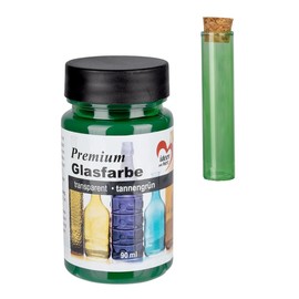 Ideen mit Herz Premium Glass Paint | Transparent | Waterproof | 90 ml (Fir Green)