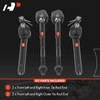 A-Premium Set of 4, Front Inner Outer Tie Rod End