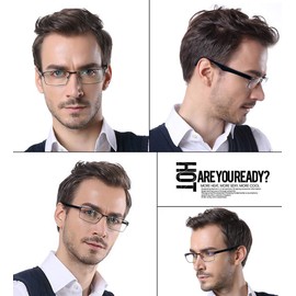 ALWAYSUV Retro Classic Black TR90 Full Format Myopia Myopia Glasses Transparent Lens Binoculars for Men and Women, black