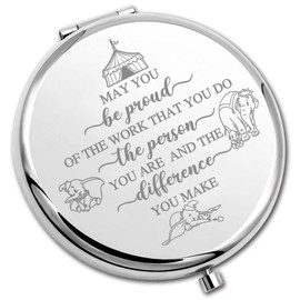 PLITI Flying Elephant Gift May You Be Proud of The Work That You Do Compact Mirror for Flying Elephant Fan (Be Proud Elephant CM)