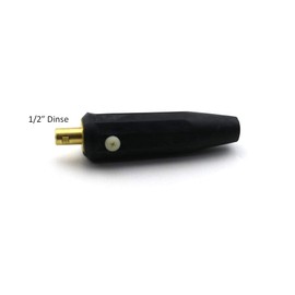 WeldingCity Gas-thru Dinse-type (50mm) Cable Adapter Plug Connector for Air-cooled TIG Welding Torch 9 and 17 Series