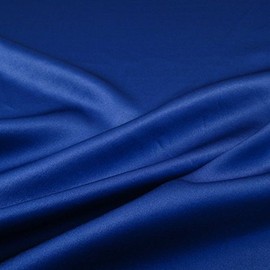 Silk Charmeuse Fabric 100% Silk Solid 44" Wide 18 Momme Sold by The Yard Many Colors (Royal Blue)