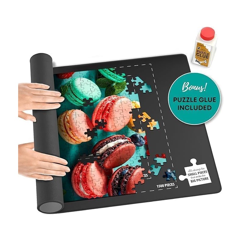 Point Games Rubber Puzzle Mat, Jigsaw Roll Up Mat for