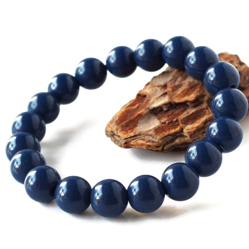 GOLD STONE Blue Beitstone Bracelet, 0.4 inches (10 mm), Made
