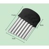 Stainless Steel Crinkle Cutter for Potatoes – Wavy Vegetable Slicer