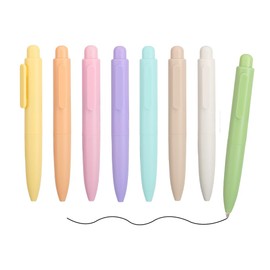 Moon Messenger 8 Pack Mini Pocket Pens, 11.7cm / 4.61Inch, Smooth Writing and Quick-dry, Pastel Best Gift Pens, 0.5mm Black Ink Journaling Pen, Cute Pens Office Supplies for Women & Men