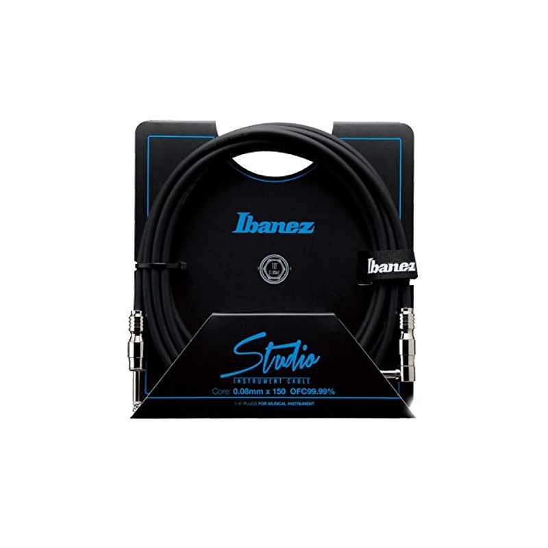 Ibanez アイバニーズ OFC芯線 ハイエンド・ギター/ベース用ケーブル 10ft(3.05m) ストレート-L字プラグ HF10L