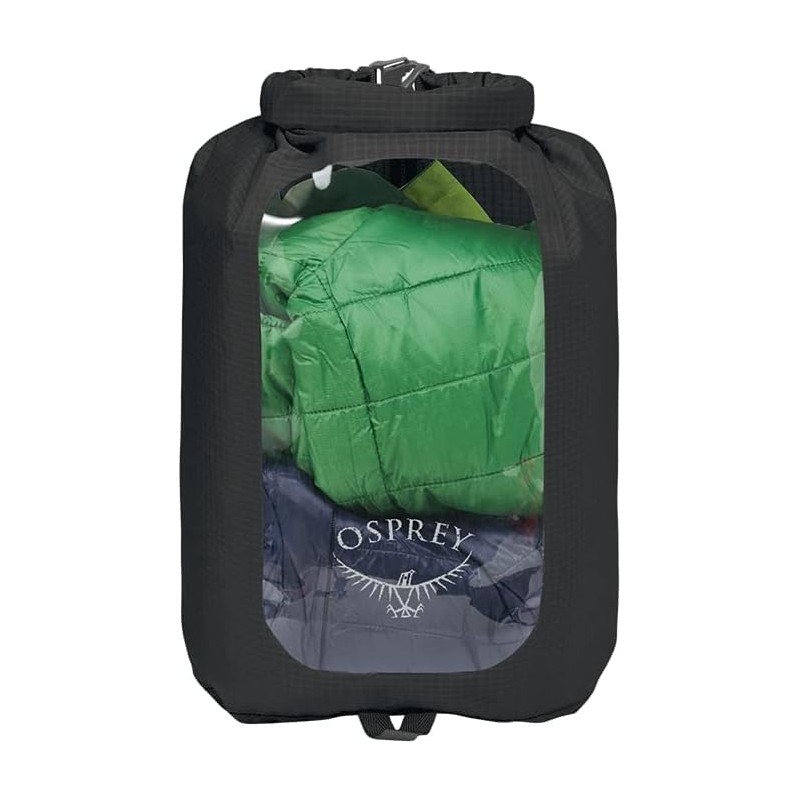 Osprey 12L Waterproof Dry Sack with Window, Black