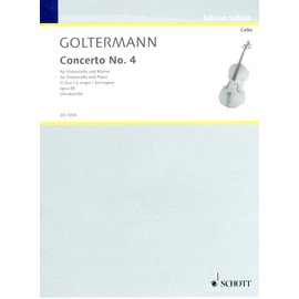 ゴルターマン: チェロ協奏曲 第4番 ト長調 Op.65/ショット社/ピアノ伴奏付ソロ楽譜