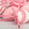 com-four® Easter Eggs in Bright Colours and Designs with Ribbon