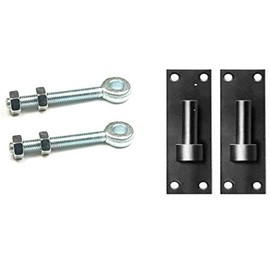 Wyre Direct Gate Hinges 12mm Pin Bracket & 12mm X 150mm Adjustable Eye Bolts Black