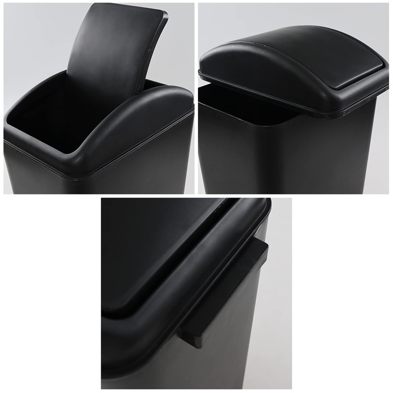Begale 15 L Plastic Swing Top Waste Bin, Plastic Trash