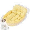 Plush Cat Bed for Indoor Lounging – Soft Oval Pet