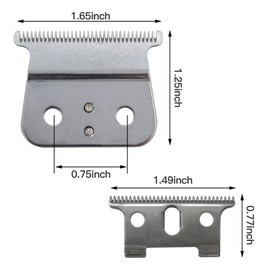 JRSHOME Silver T Blade Replacement for Andis T-Outliners GTX GTO with Clipper Guard