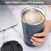 2pzs 510ml Taza De Café Acero Inoxidable Botella Termo Vacío