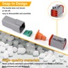 Knoweasy 338pcs DT Deutsch Connector Kit - 2/3/4/6/8/12 Pin Connectors,