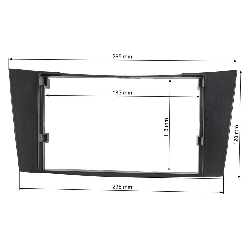 tomzz Audio 2434-026 Double DIN Radio Faceplate Compatible with Mercedes