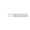 BUFFALO BSTAPSD21015WH 2-Pin Power Strip, 10-Outlet Type, Lightning Surge Prevention/Central