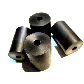 4-Pack - Premium Quality Multi-Purpose Rubber Spacer 1" OD x 1/4" ID x 1.5" Thick (AVS-X19-11)