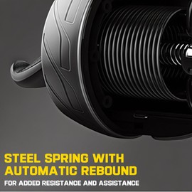 Upgraded and Widened Ab Roller Wheel with Knee Pad Mat,Automatic Rebound Abdominal Wheel Abs Workout Equipment,Home Gym Equipment,No Noise Ab Wheel for Men&Women Abdominal-White