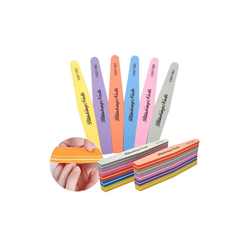 Nail Buffer para Nails 100/180 Grit Sponge, Lima de uñas
