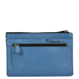 Anna by Anuschka Hand Painted Women’s Genuine Leather- Organizer Wallet On a String-Turtle Reef Sapphire