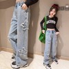 YaYabroe Girls Baggy Jeans Casual Wide Leg Denim Pants Jeans
