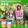 Solar Wasp Trap with LED Light - 2026 Upgraded Reusable