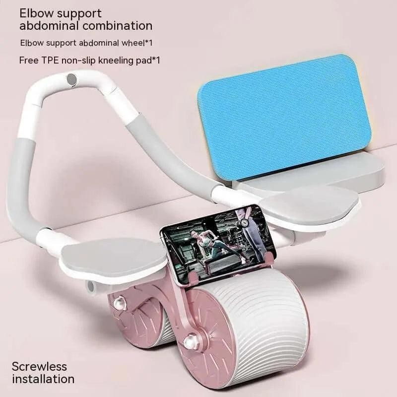 Automatic Rebound Abdominal Muscle Wheel - Color: Black, style: With