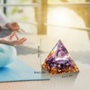 Weigudoc Orgonite Pyramid Reiki Chakra Stones, Tiger's Eye Stone &