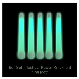 Set of 5 Power Glow Sticks/Glow Stick/Glow Stick - Infrared (IR) for Night Vision Devices/Residual Light Amplifiers and Outdoor Applications (Military Standard)