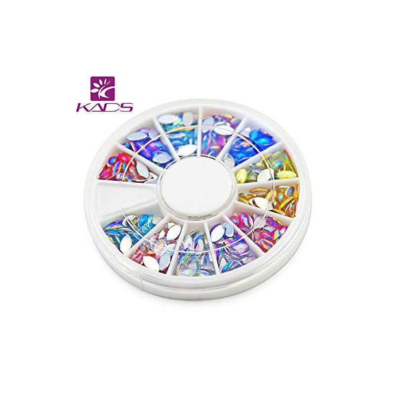 KADS AB 120PCS Nail Art Rhinestones Glitters Acrylic Tips Manicure