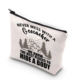 Geocacher Cosmetic Makeup Bag Outdoor Lover Gifts Adventure Gifts Geocaching Gifts for Women Geocaching Zipper Pouch (A Geocacher 1uk)