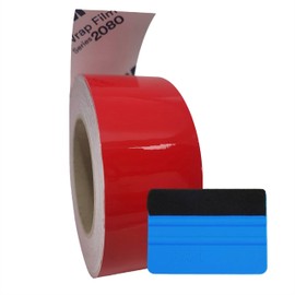 Upromax 3M Black Vinyl Wrap Film Series 2080 1080 Kit for Black Gloss Out Chrome Delete Window Trim Door Trim Free Tool Kit (G13 Hot Rod Gloss Red, 2 Inches x 25 FT)