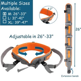 Gait Belt with Handles Used as Gate Belts for Physical Therapy, Gate Belts Medical for Elderly, or Safety Belt for Elderly Walking to Walking or Transfer in Physical Therapy or Daily Life, Orange, M