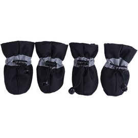 Soft Small Dog Shoes, Puppy Lightweight Shoes for Summer & Winter, Non Skid Kitten Booties for Walking Black Size 3