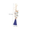 LIFKOME Dragon Year Keyring Rhinestone Pendant with Tassel Stylish Dragon