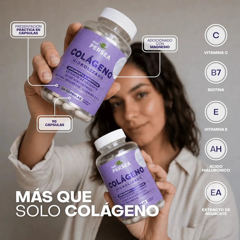 AG Persea - Capsulas De Colageno Con Biotina 90 Capsulas,
