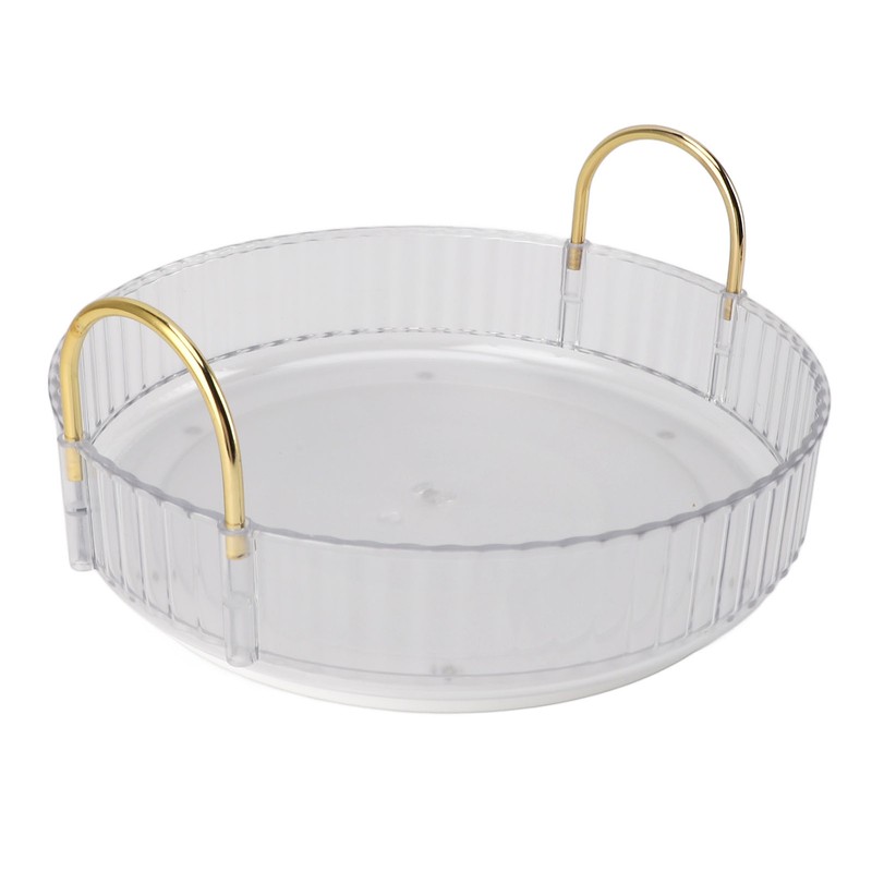 Round Storage Tray 360 Degree Rotating Waterproof Clear Desktop Organizer