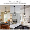 GZJunYo 2 Pack 1-Light Black Pendant Lights for Kitchen Island,