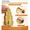 4PCS QCC1 Nut Propane Gas Fitting Adapter Kit,5040 QCC1 Nut