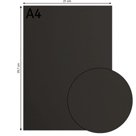 Florence Cardstock Smooth - Coloured Card Making Supplies A4 - Black - 10 Sheets - Coloured Paper for Scrapbooking, Card Making and Other Paper Crafts - 216 gsm