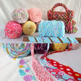 Clisil 400gram Polyester T-Shirt Yarn,Trapilho,Zpagetti Yarn Spaghetti Yarn,Tshirt Yarn,Recycled Yarn,Leopard Print Fabric Yarn DIY Knit Basket Crochet Bag Bows Material