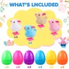 12 Pcs Easter Eggs Jumping Bunny Wind Up Toys Kids