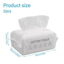 Cozlly 200stk Gesichtstuch Einweg, Gesichtsreinigungstücher Baumwolle, Einweg-Gesichtshandtuch, Non-Woven Baumwolle, Gesichtstücher Abtrocknen für Gesichtsreinigung, Abschminken, Oberflächenreinigung