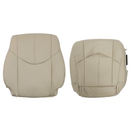 NLQR Front Driver Side Bottom and Top Replacement Seat Covers Tan Microfiber Leather Compatible with Lexus RX300 1999 2000 2001 2002 2003
