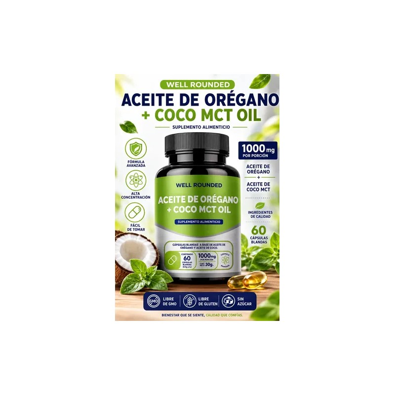 Aceite De Orégano Y Aceite De Coco Mct Oil Kit