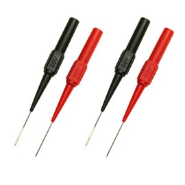 2 Paar Rücksondenstifte, 30 V Edelstahl, Multimeter, Draht-Piercing-Sonde, Messleitung, Rücksonde für elektronische Steckdosenstecker, Autotests (1 mm)